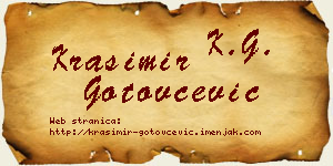 Krasimir Gotovčević vizit kartica
